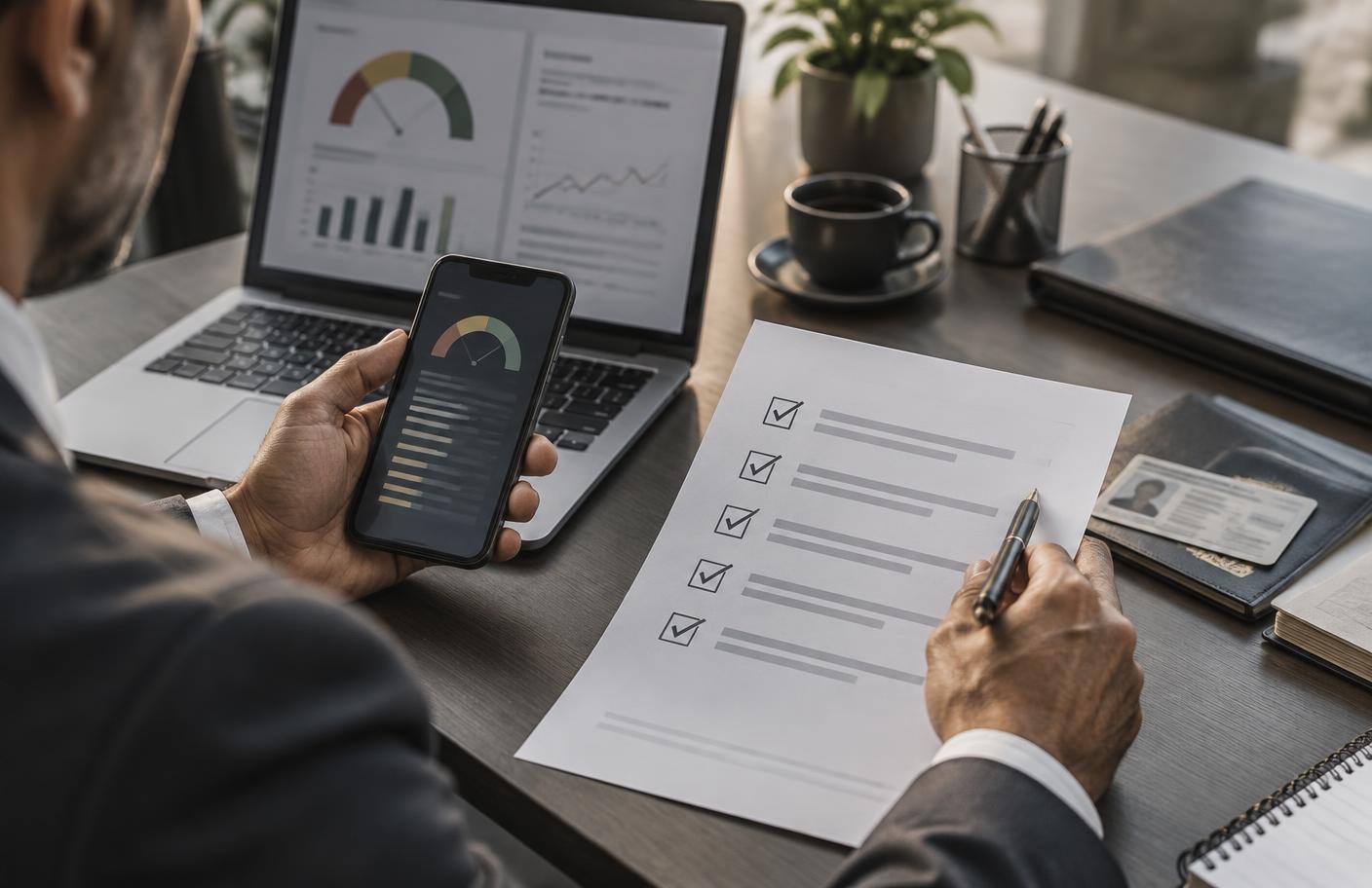 Análise de dados e checklist antes de uma decisão de crédito